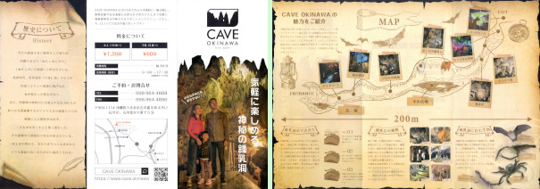 CAVE OKINAWAリーフレット
