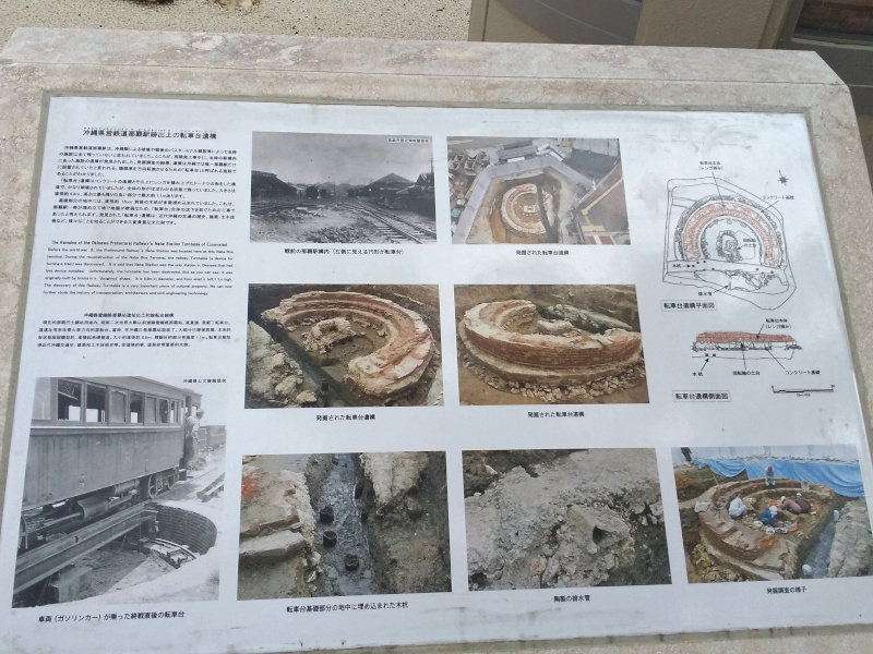 那覇駅跡出土の転車台遺構